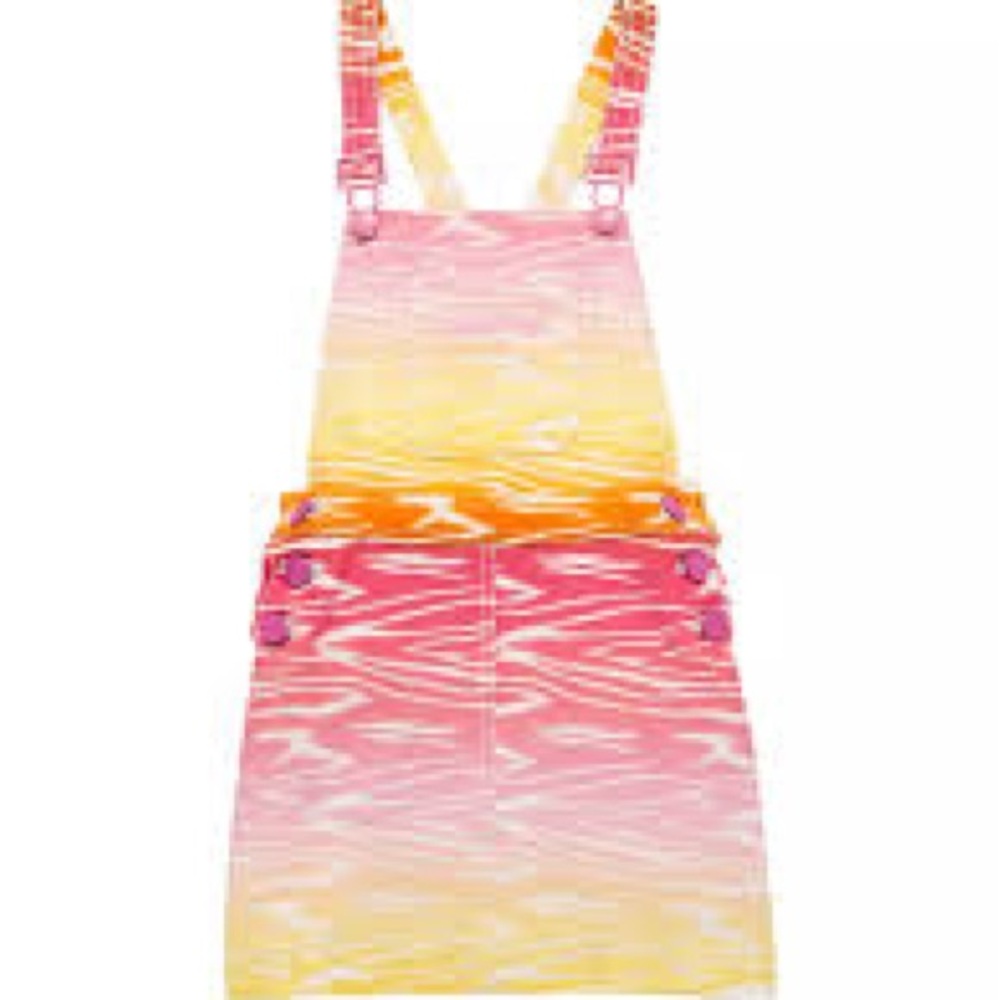 MISSONI Girl's Pink Gradient Overalls Dress NWT size 6 MADE IN ITALY